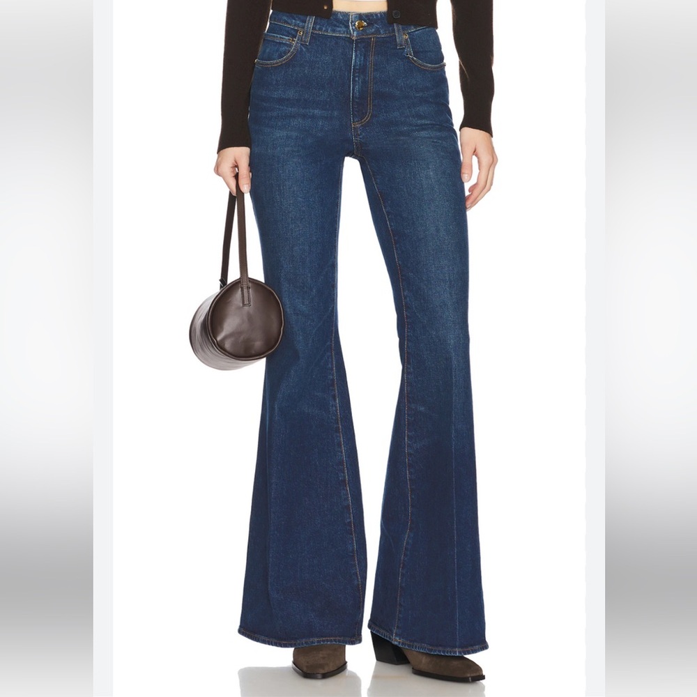 NWOT Paige Marlow Jeans Flare Wide Leg Denim Retro Boho 70’s 90’s Luxury SZ 31